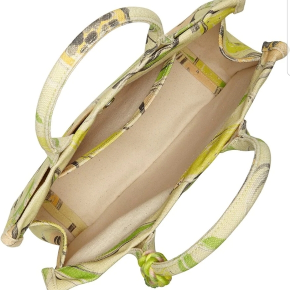 NWT Vince Camuto Amia La Frutta🍋🍏 Print Canvas Shoulder Bag Tote - Picture 3 of 13